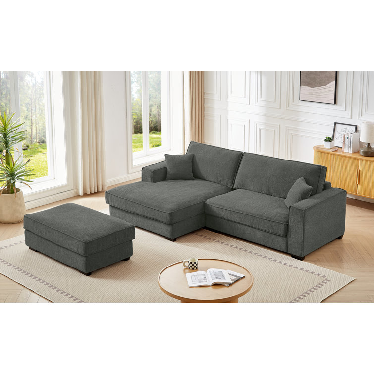 Wide store sofa chaise